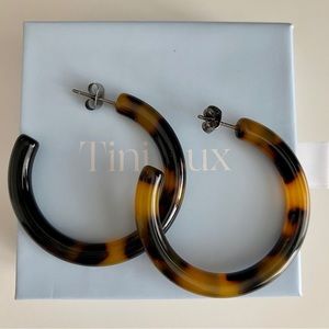 Tini Lux Cocoa Hoops (Tortoise Shell)